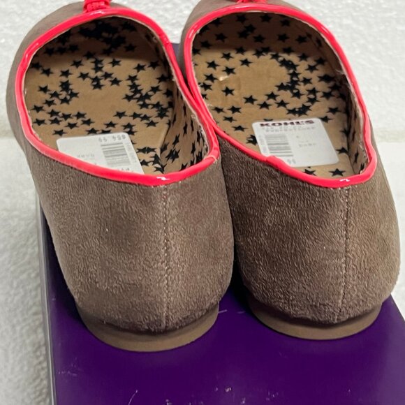 PRINCESS VERA WANG Sz 6 Dara Taupe & Pink‎ Ballet Flats Womens Slip On Shoes S02 - Picture 6 of 7